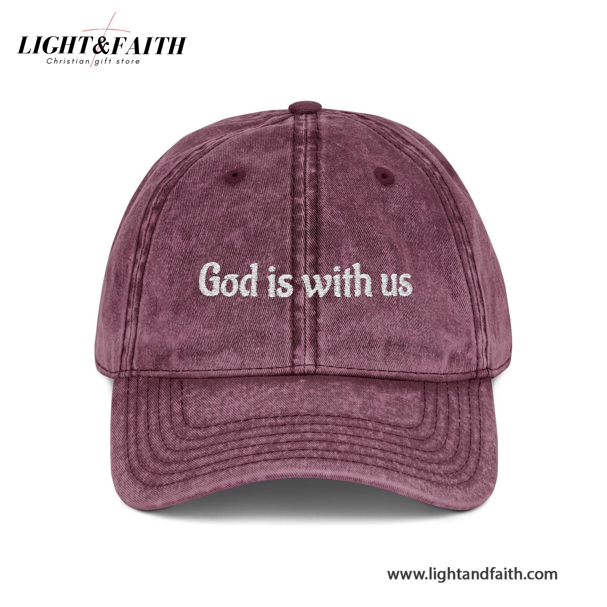 Vintage Embroidered Cap, Spiritual Hat for Everyday Wear, Washed Baseball Cap, Faith-Based Gift, Christian Jesus Washed Cap, Christian Religious Cap LAFH17